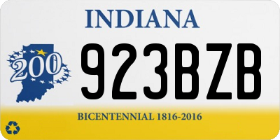 IN license plate 923BZB