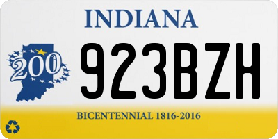 IN license plate 923BZH