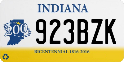 IN license plate 923BZK