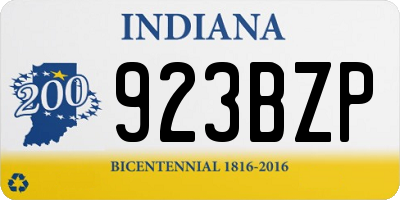 IN license plate 923BZP
