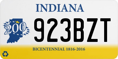 IN license plate 923BZT