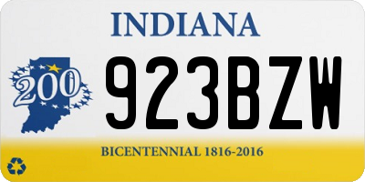 IN license plate 923BZW