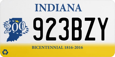 IN license plate 923BZY