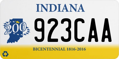 IN license plate 923CAA