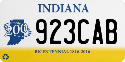 IN license plate 923CAB