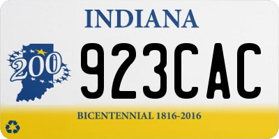 IN license plate 923CAC