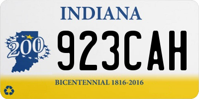 IN license plate 923CAH