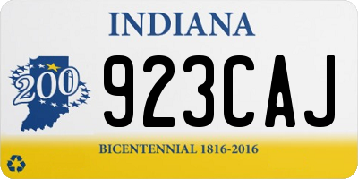 IN license plate 923CAJ
