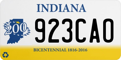 IN license plate 923CAO