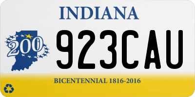 IN license plate 923CAU
