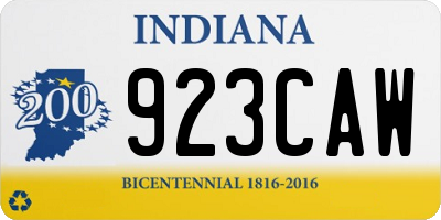 IN license plate 923CAW