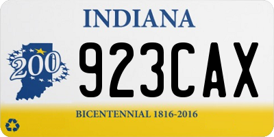 IN license plate 923CAX