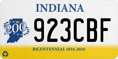 IN license plate 923CBF