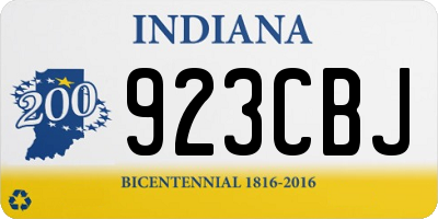 IN license plate 923CBJ