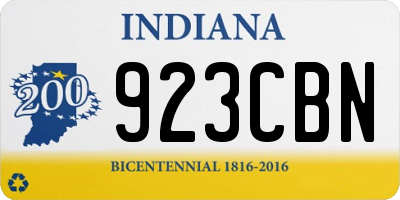 IN license plate 923CBN