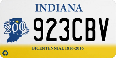 IN license plate 923CBV
