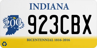 IN license plate 923CBX