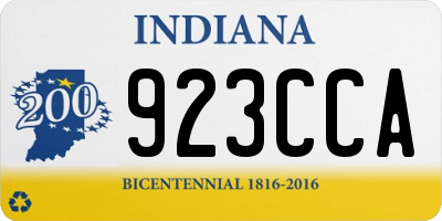 IN license plate 923CCA