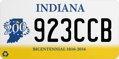 IN license plate 923CCB
