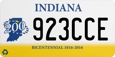 IN license plate 923CCE