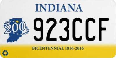 IN license plate 923CCF