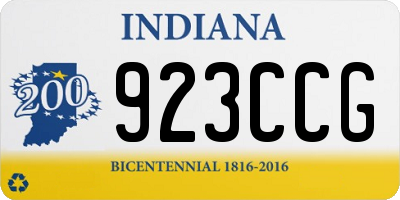 IN license plate 923CCG