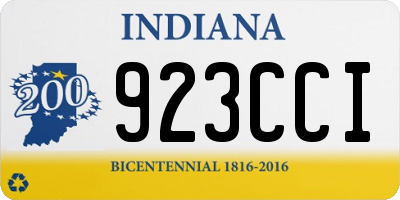 IN license plate 923CCI