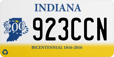 IN license plate 923CCN