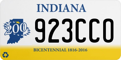 IN license plate 923CCO
