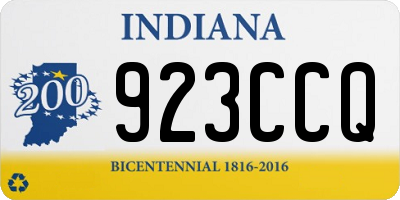 IN license plate 923CCQ