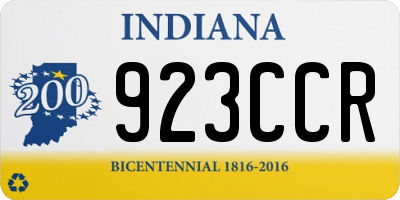 IN license plate 923CCR
