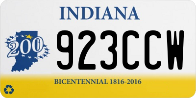 IN license plate 923CCW