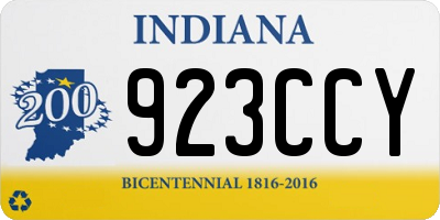 IN license plate 923CCY