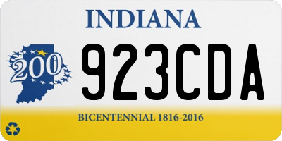 IN license plate 923CDA