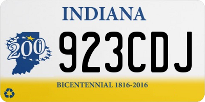 IN license plate 923CDJ