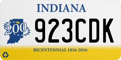 IN license plate 923CDK