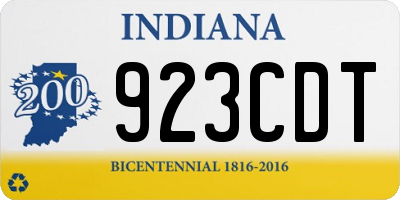 IN license plate 923CDT