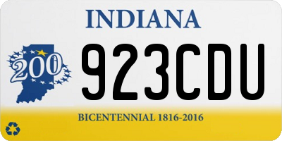 IN license plate 923CDU