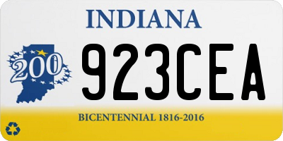 IN license plate 923CEA