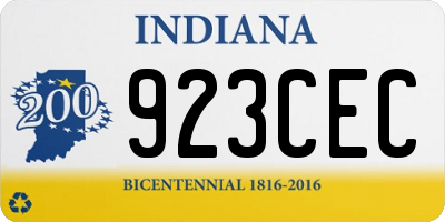 IN license plate 923CEC