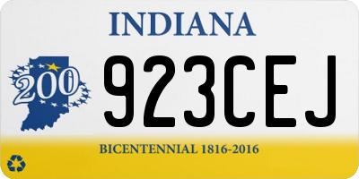IN license plate 923CEJ