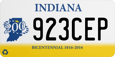 IN license plate 923CEP