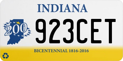IN license plate 923CET