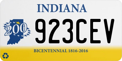 IN license plate 923CEV