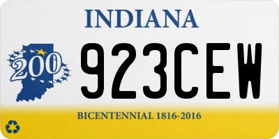 IN license plate 923CEW