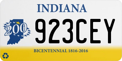 IN license plate 923CEY