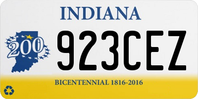 IN license plate 923CEZ