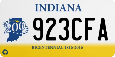 IN license plate 923CFA