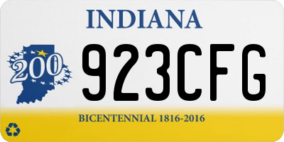 IN license plate 923CFG
