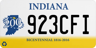 IN license plate 923CFI
